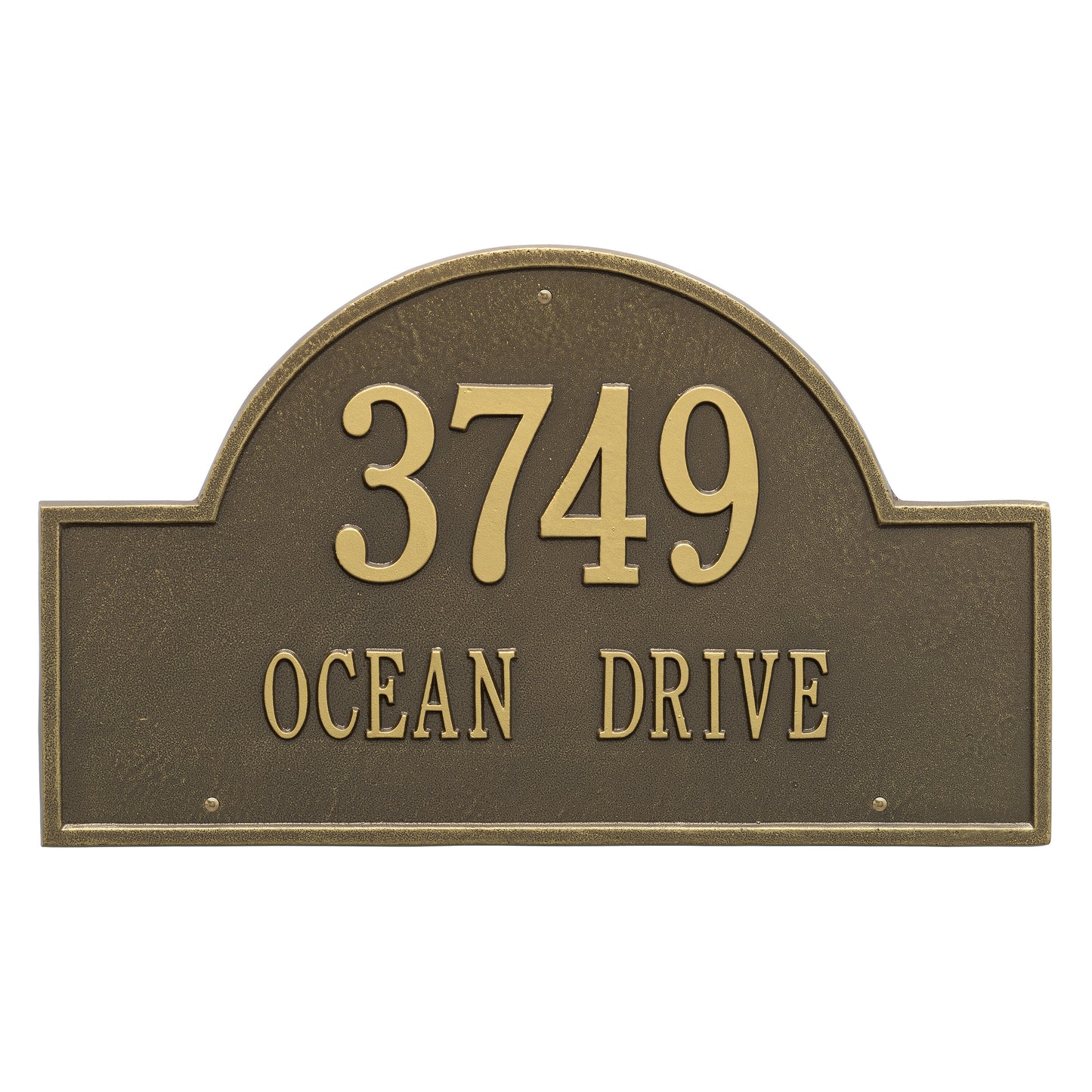 Arch Marker - Estate Wall Address Plaque -  Two Line