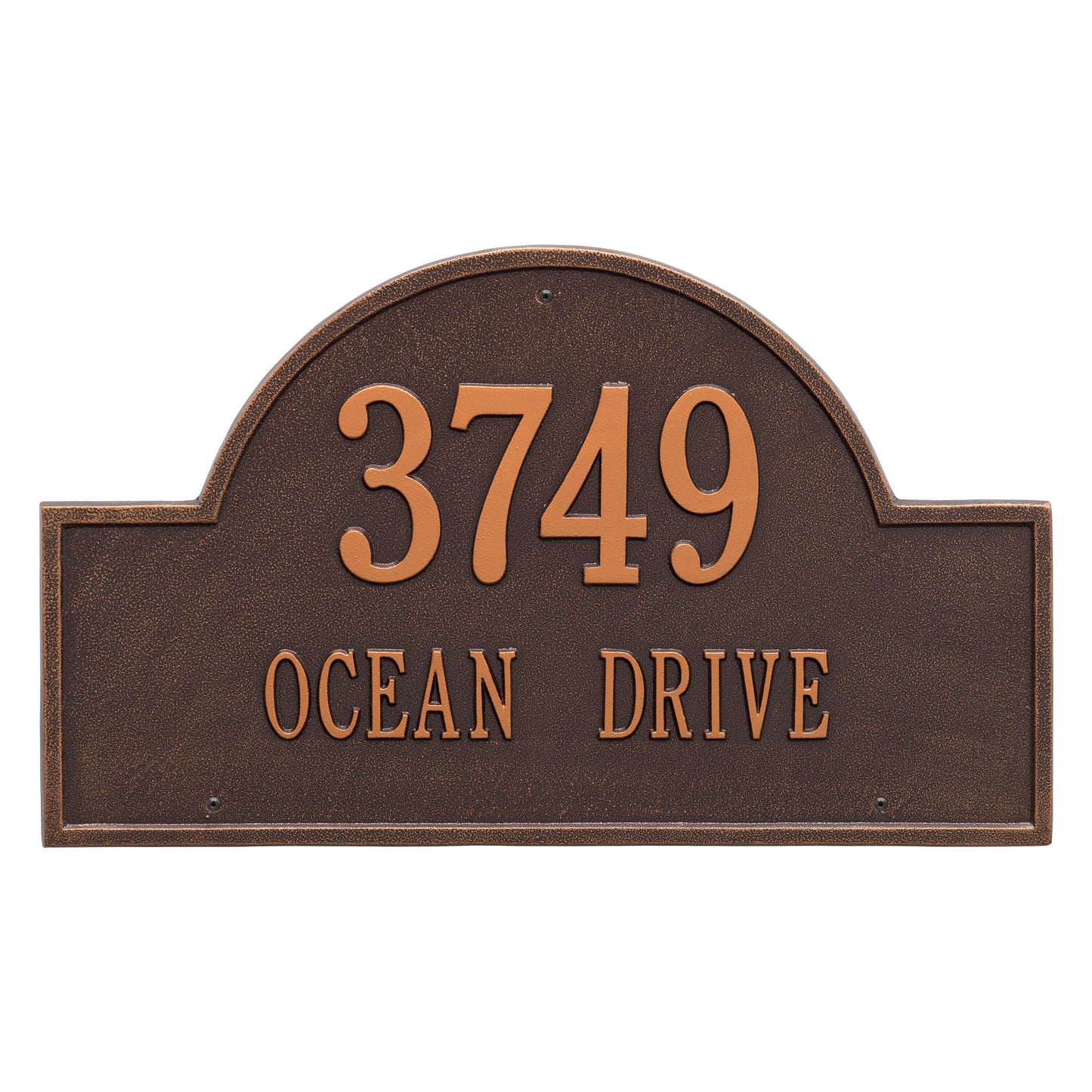 Arch Marker - Estate Wall Address Plaque -  Two Line