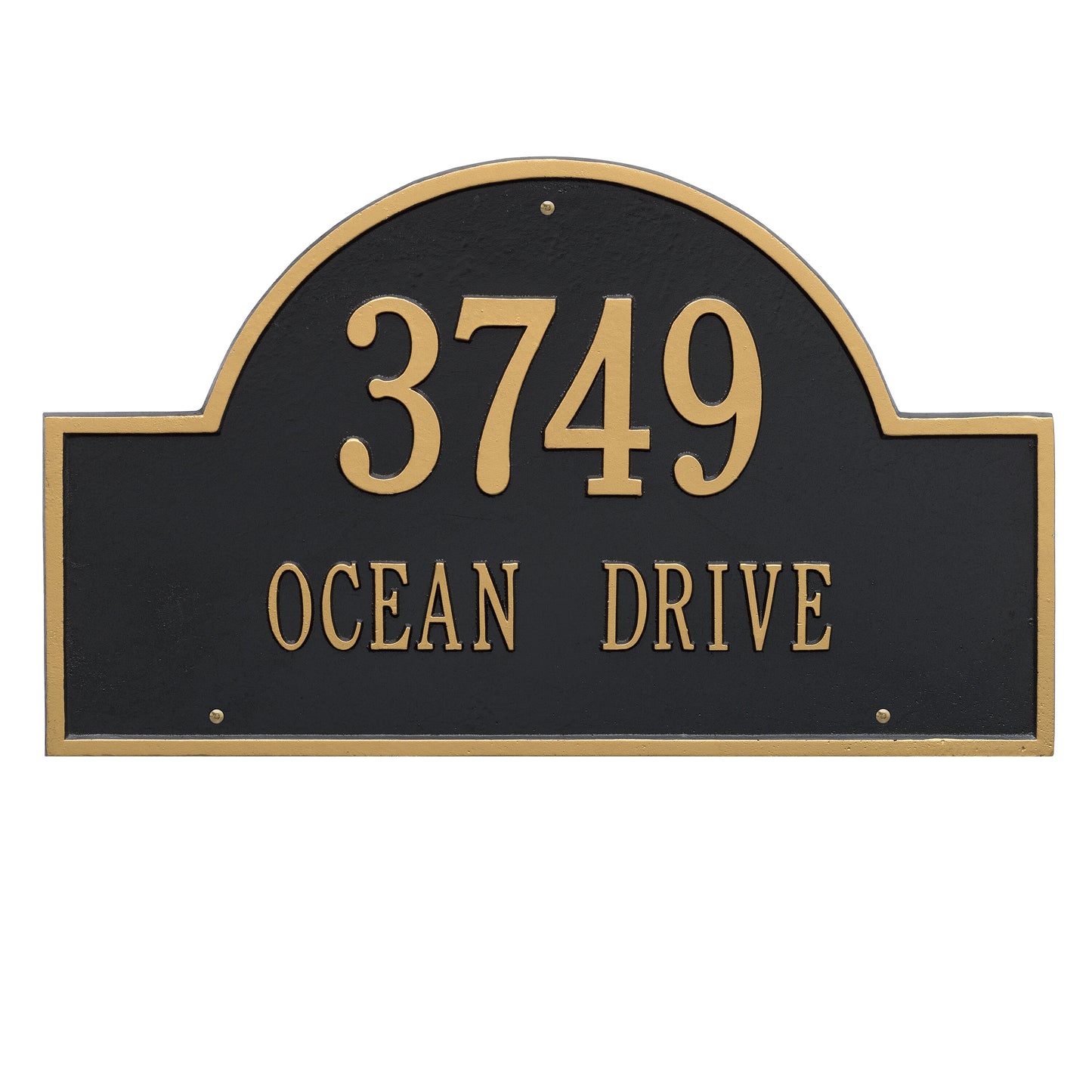Arch Marker - Estate Wall Address Plaque -  Two Line