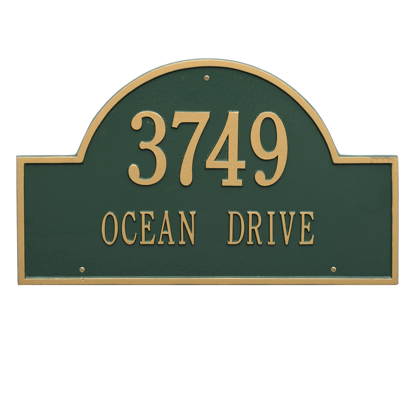 Arch Marker - Estate Wall Address Plaque -  Two Line