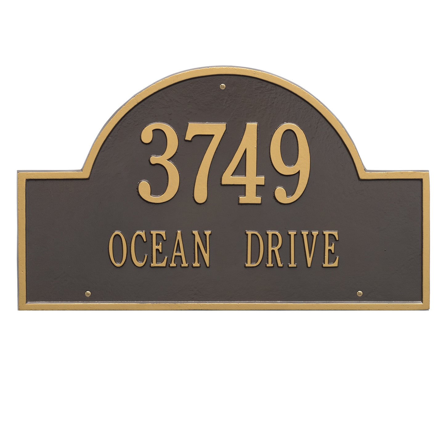 Arch Marker - Estate Wall Address Plaque -  Two Line