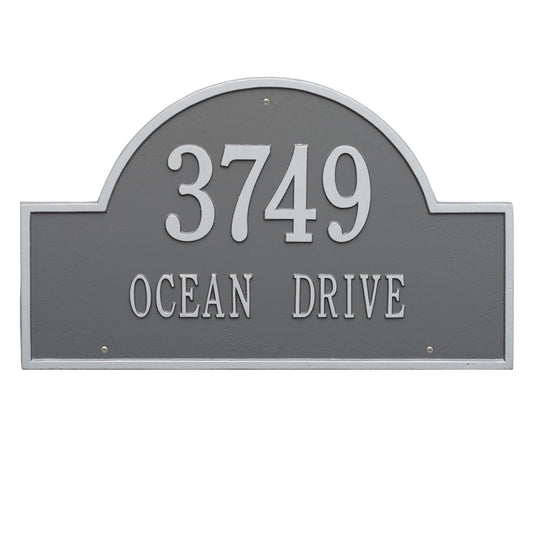 Arch Marker - Estate Wall Address Plaque -  Two Line