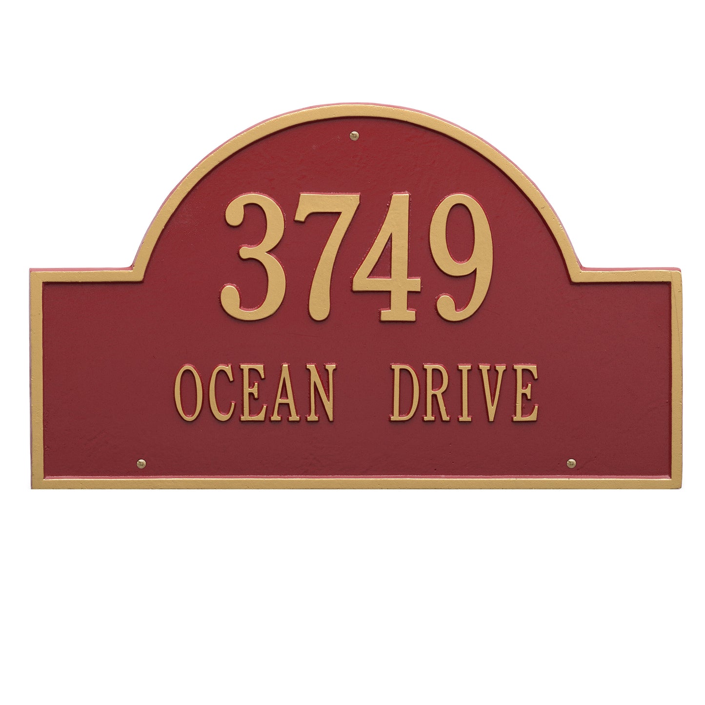 Arch Marker - Estate Wall Address Plaque -  Two Line