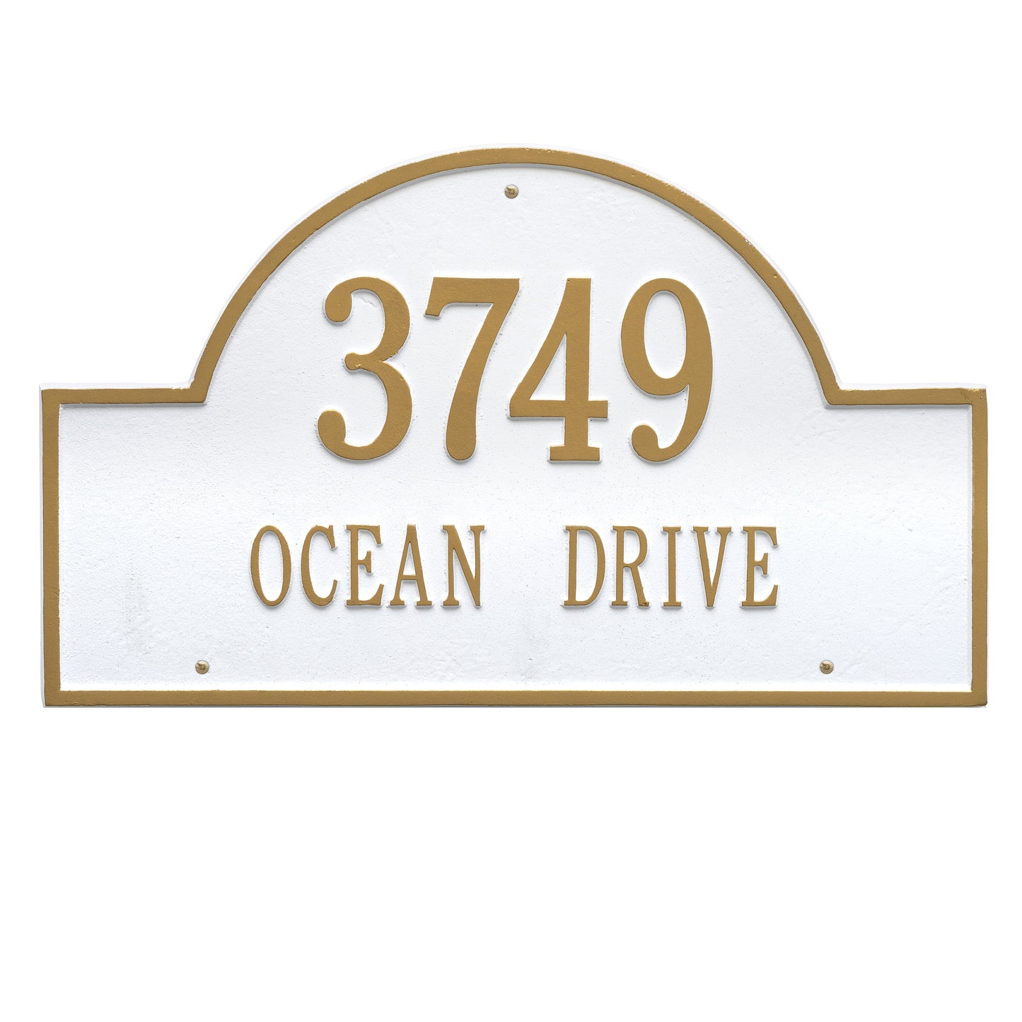 Arch Marker - Estate Wall Address Plaque -  Two Line