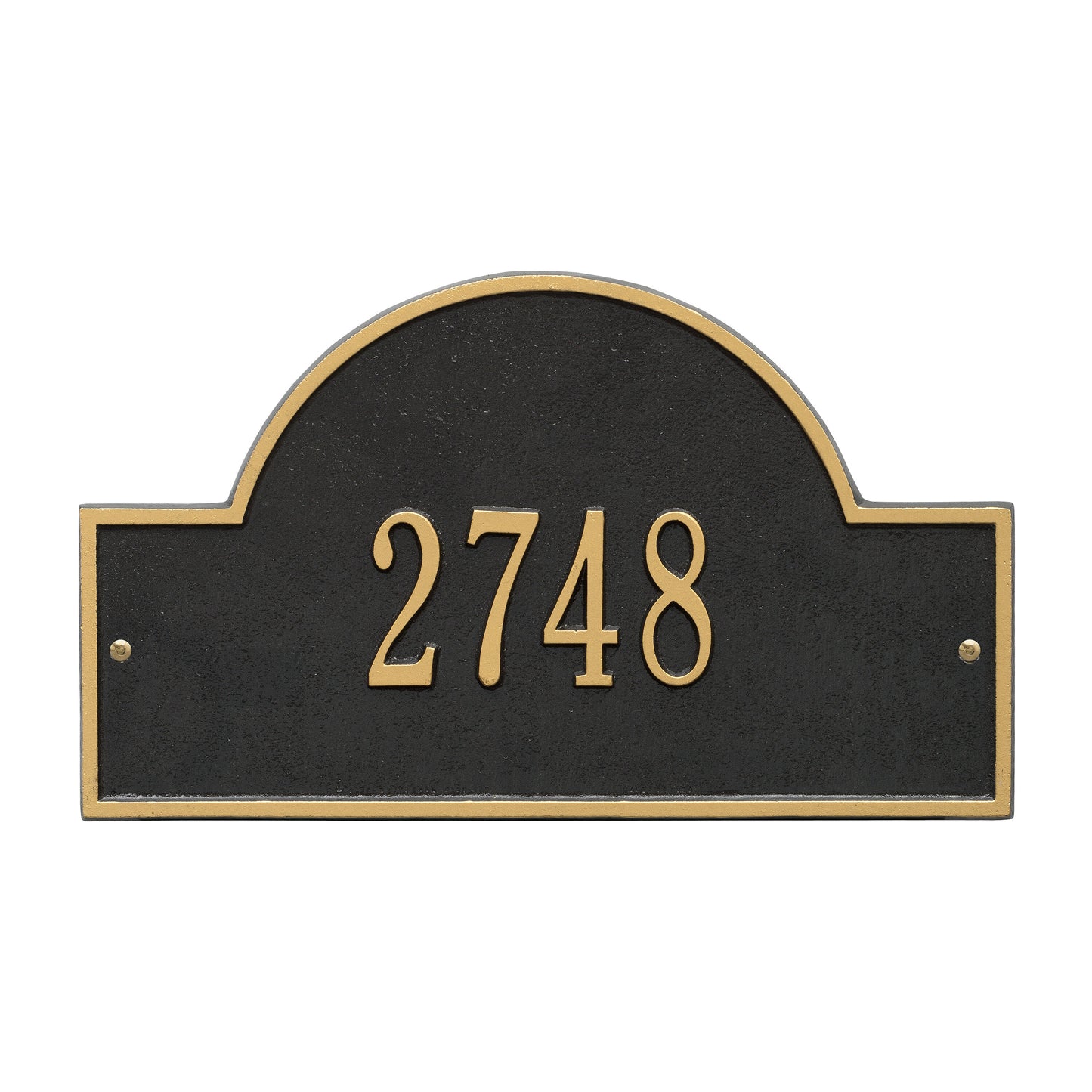 Arch Marker - Standard Wall Address Plaque - One Line