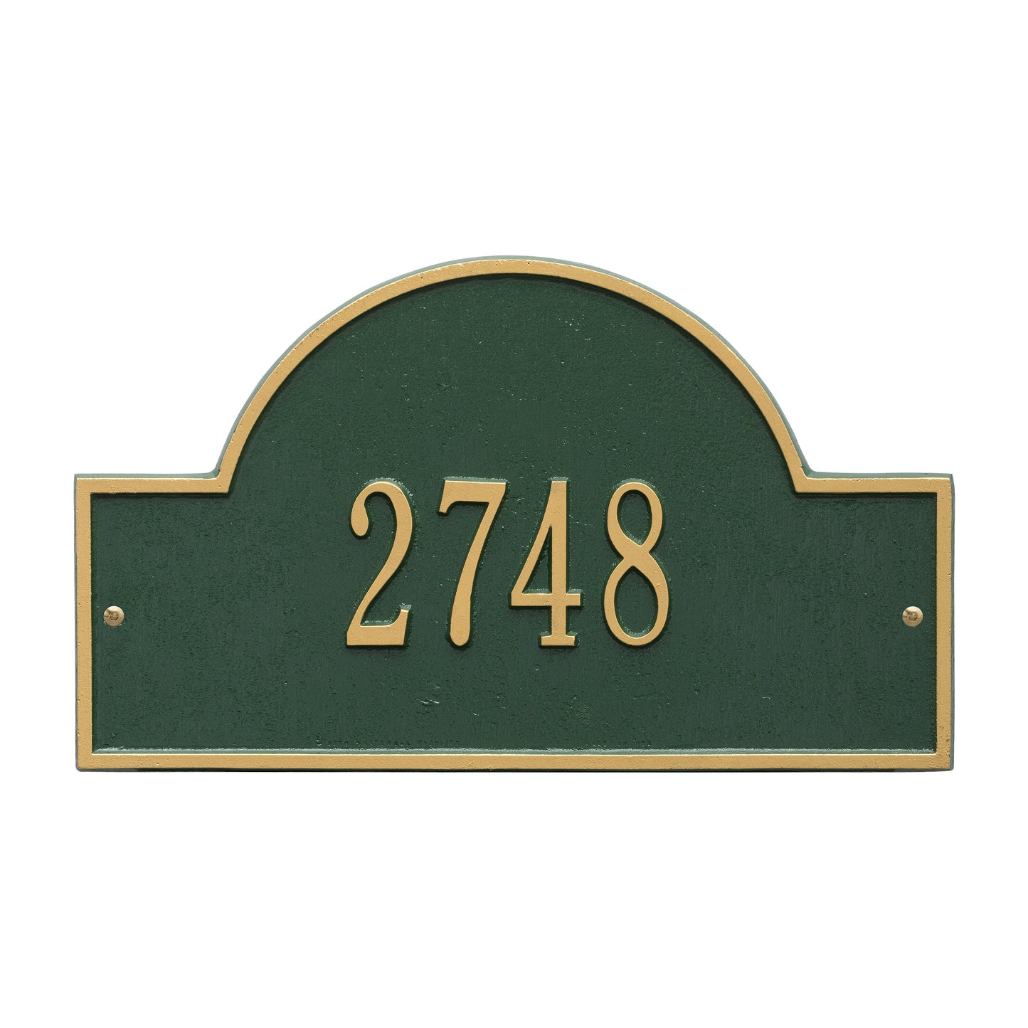 Arch Marker - Standard Wall Address Plaque - One Line