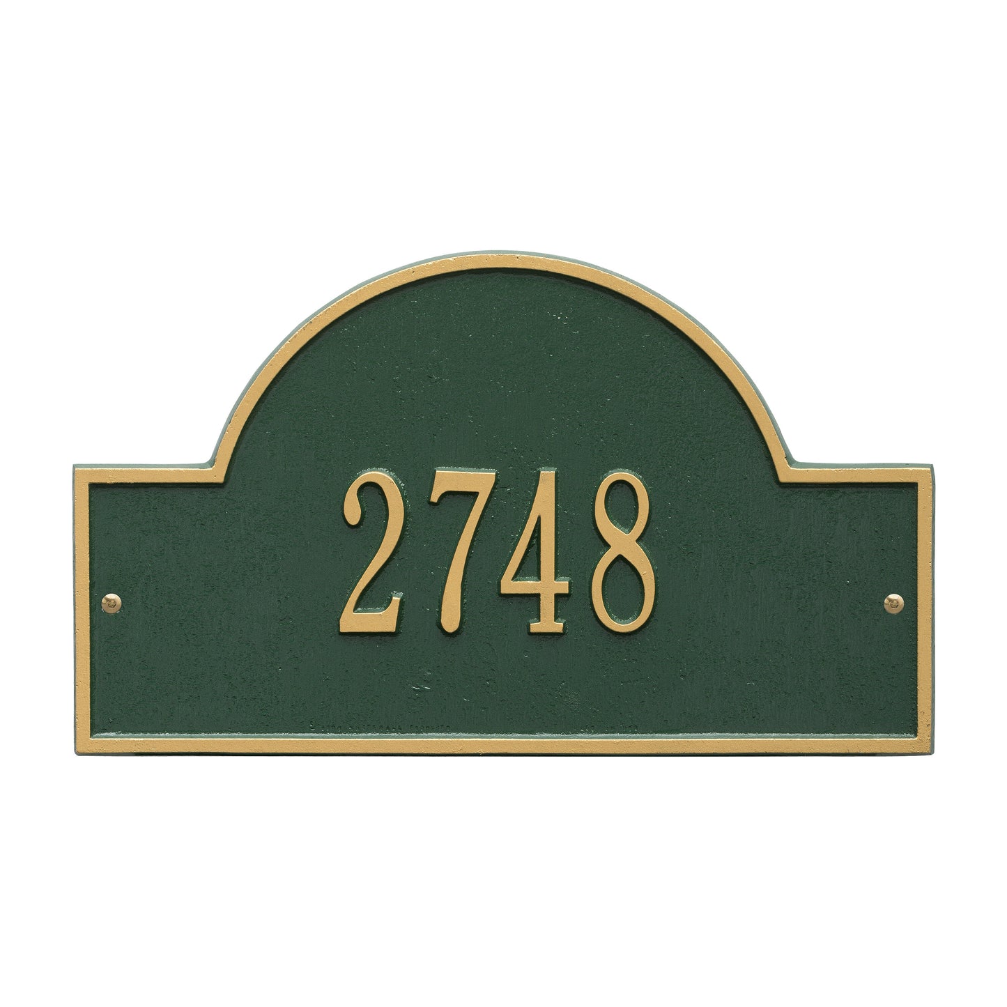 Arch Marker - Standard Wall Address Plaque -  One Line