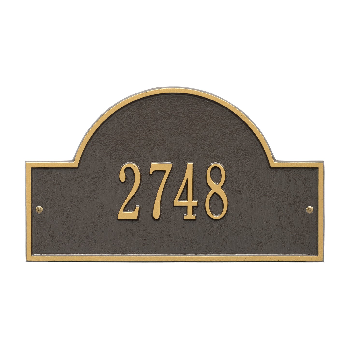 Arch Marker - Standard Wall Address Plaque - One Line