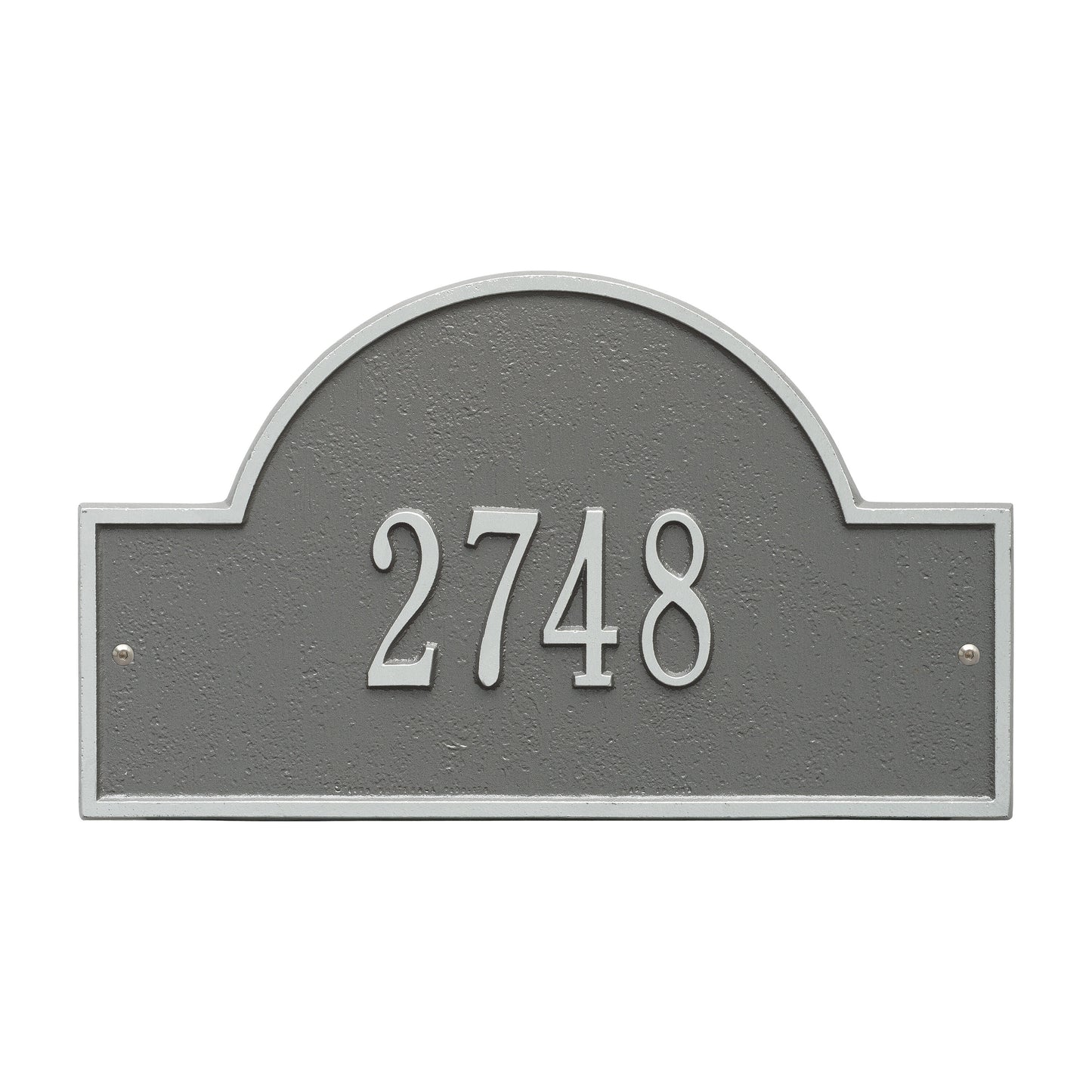 Arch Marker - Standard Wall Address Plaque - One Line