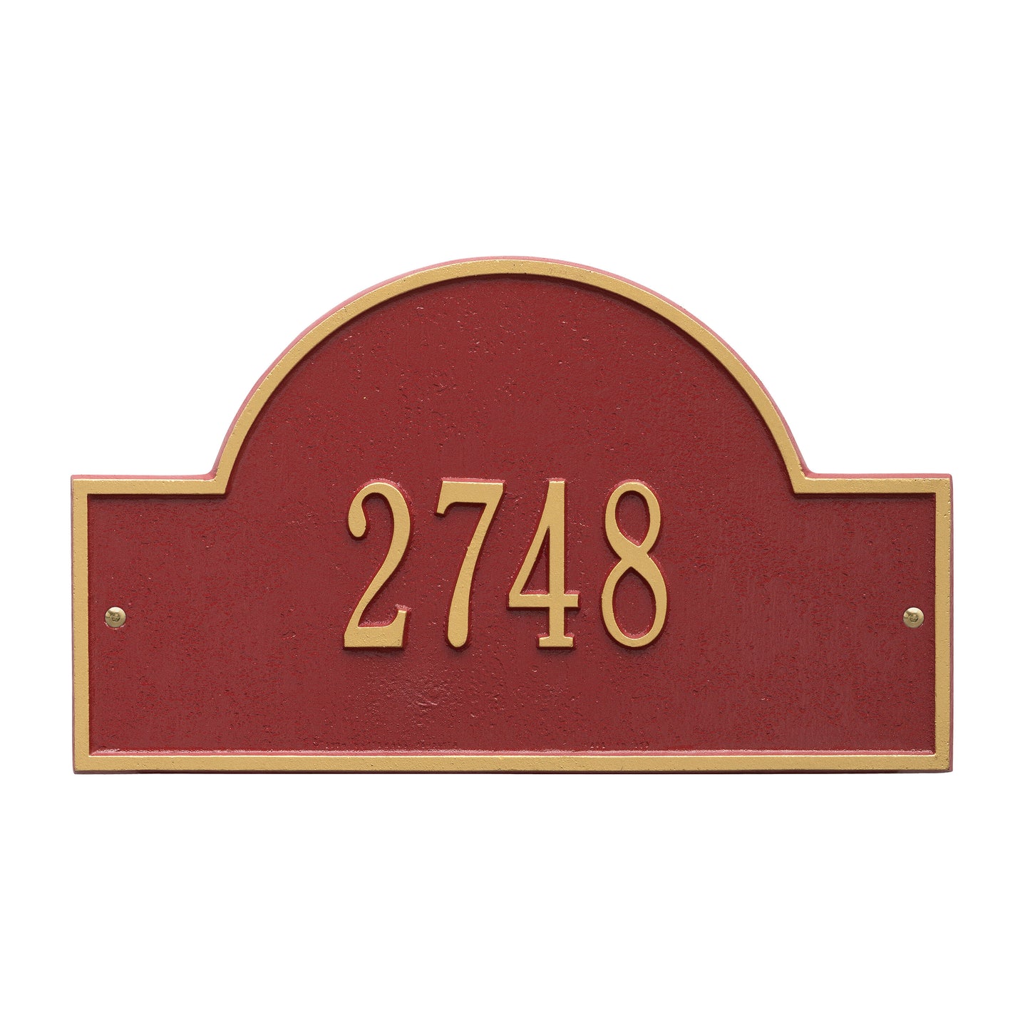 Arch Marker - Standard Wall Address Plaque - One Line