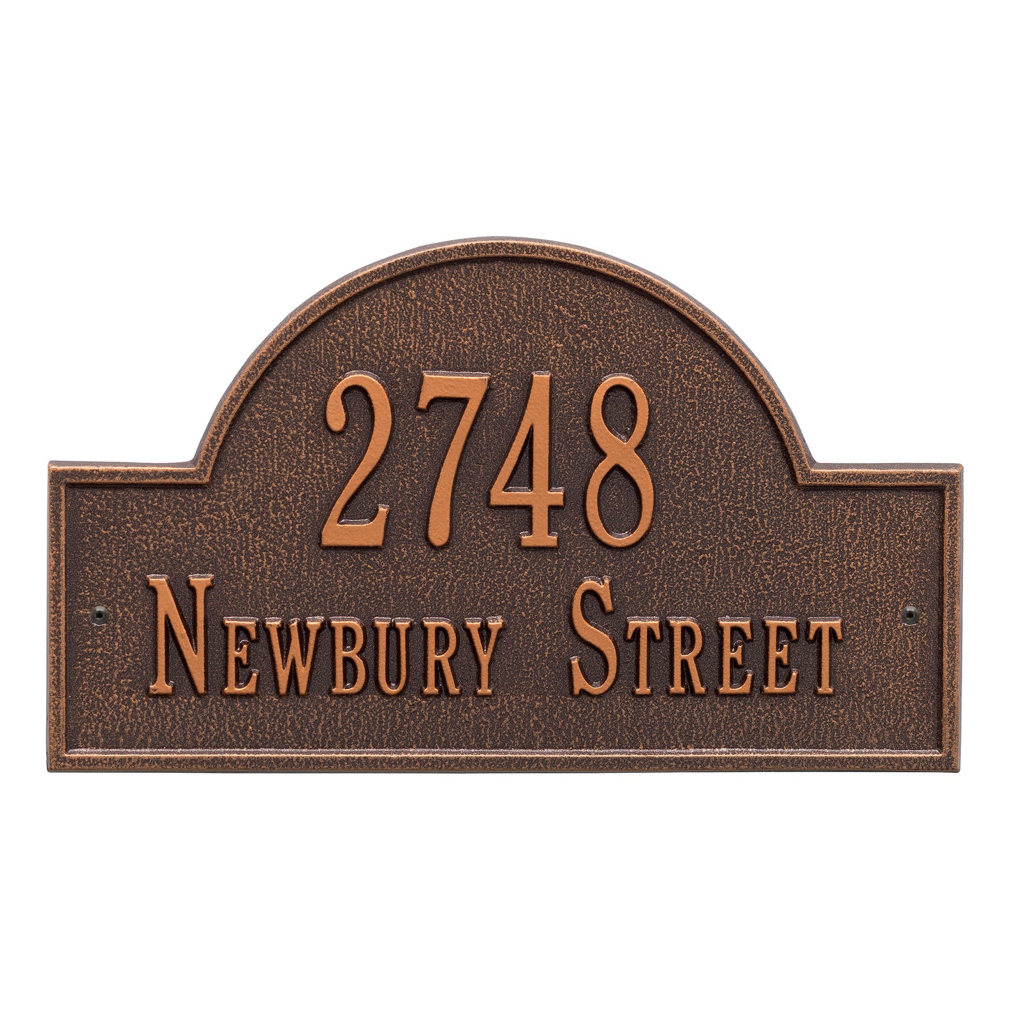 Arch Marker - Standard Wall Address Plaque -  Two Line