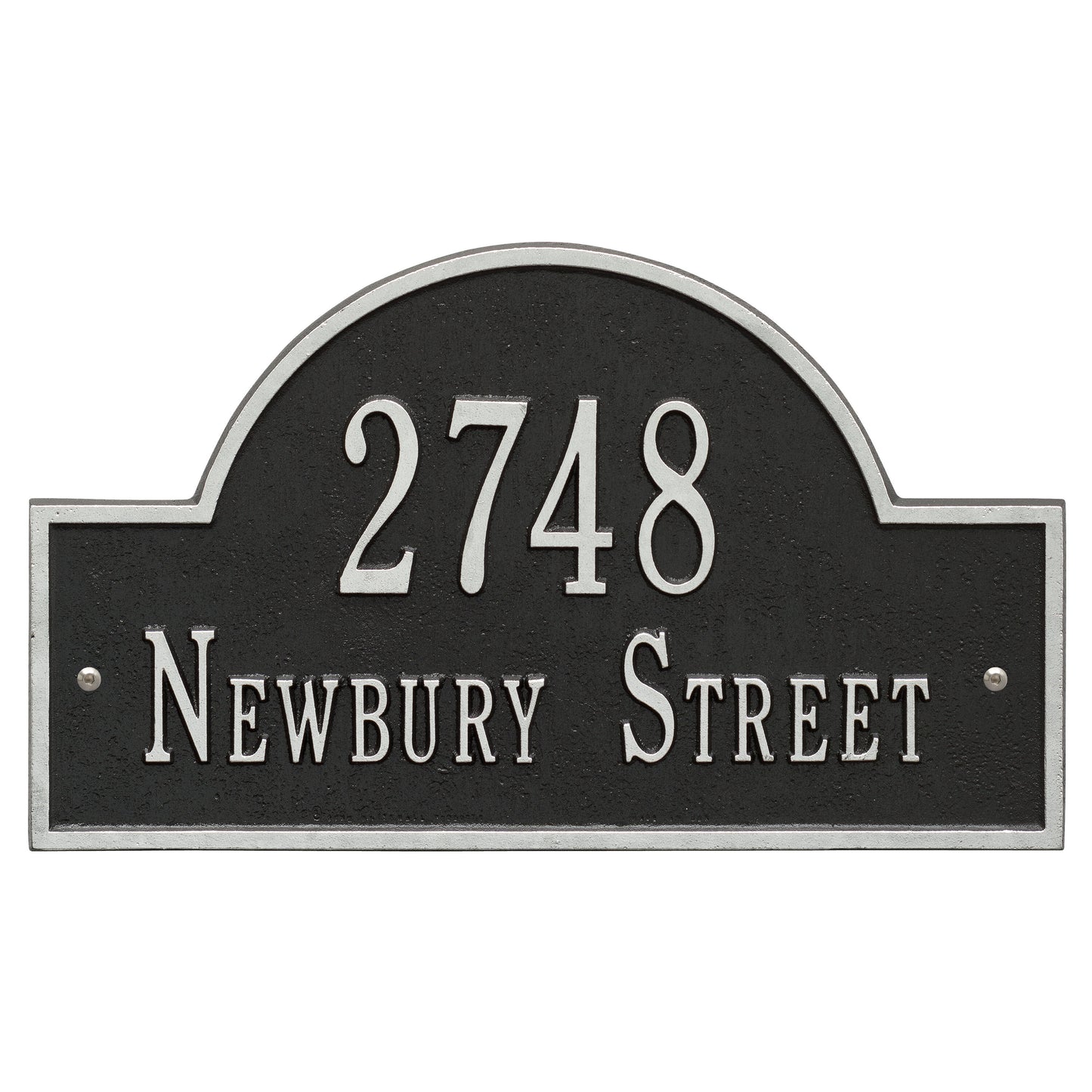 Arch Marker - Standard Wall Address Plaque -  Two Line