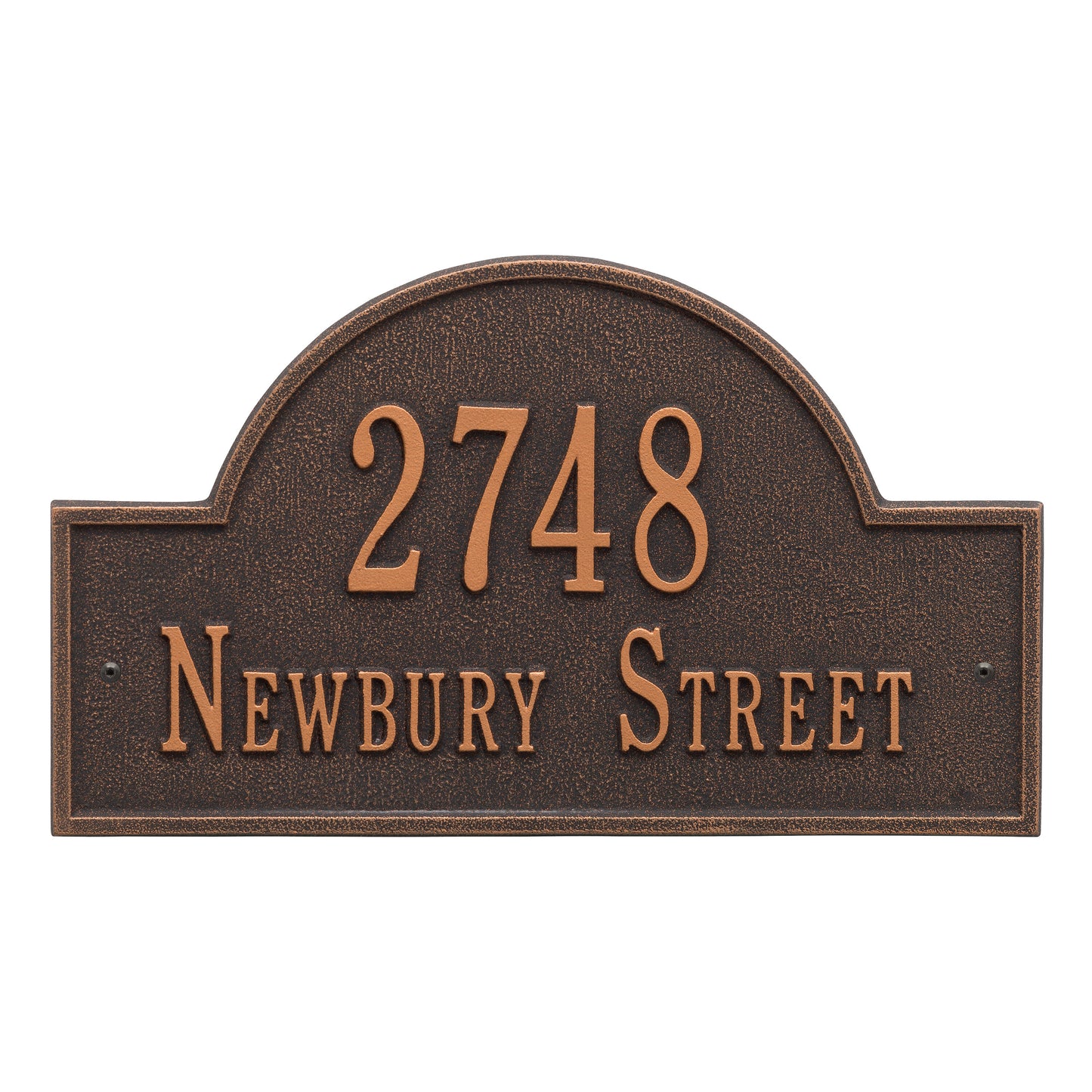 Arch Marker - Standard Wall Address Plaque -  Two Line