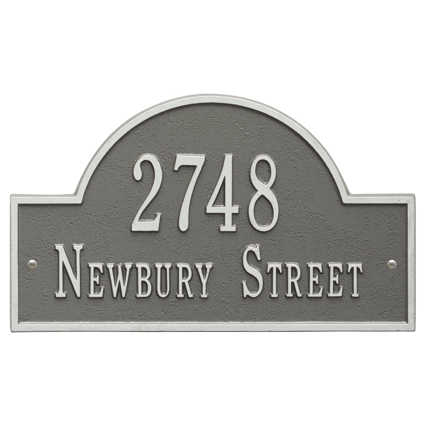 Arch Marker - Standard Wall Address Plaque -  Two Line