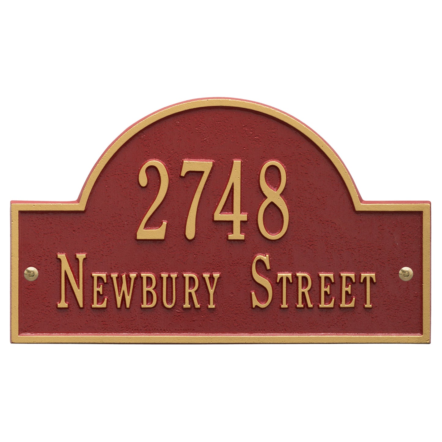 Arch Marker - Standard Wall Address Plaque -  Two Line