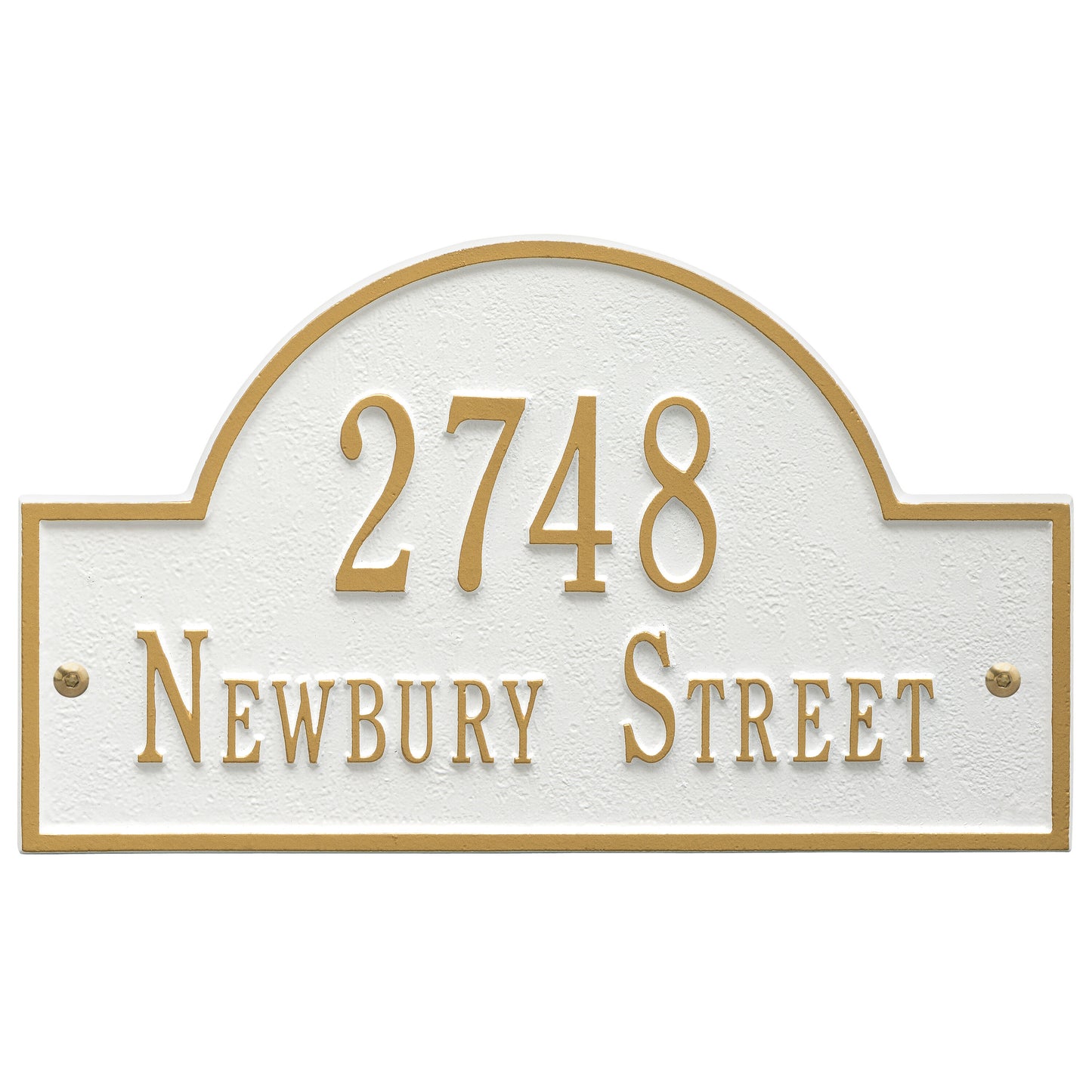 Arch Marker - Standard Wall Address Plaque -  Two Line