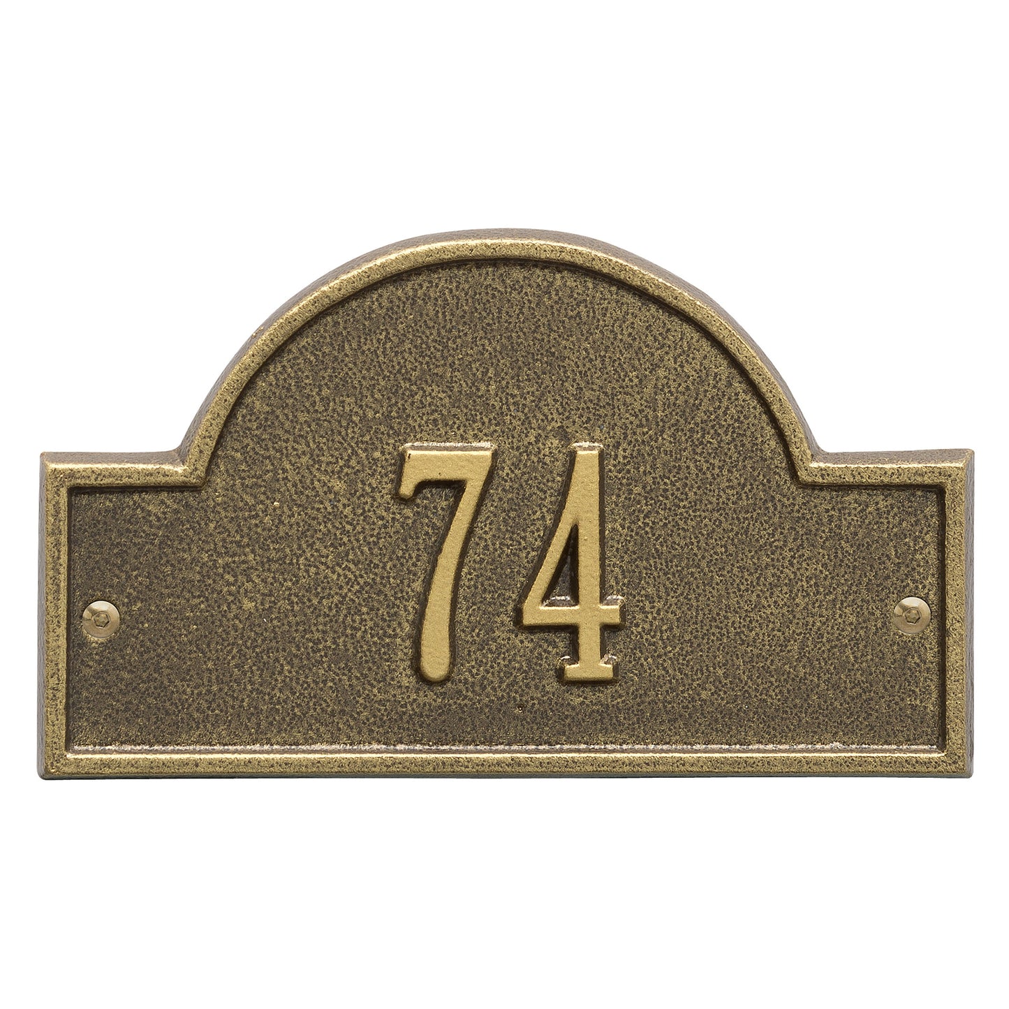 Arch Marker - Petite Wall Address Plaque -  One Line