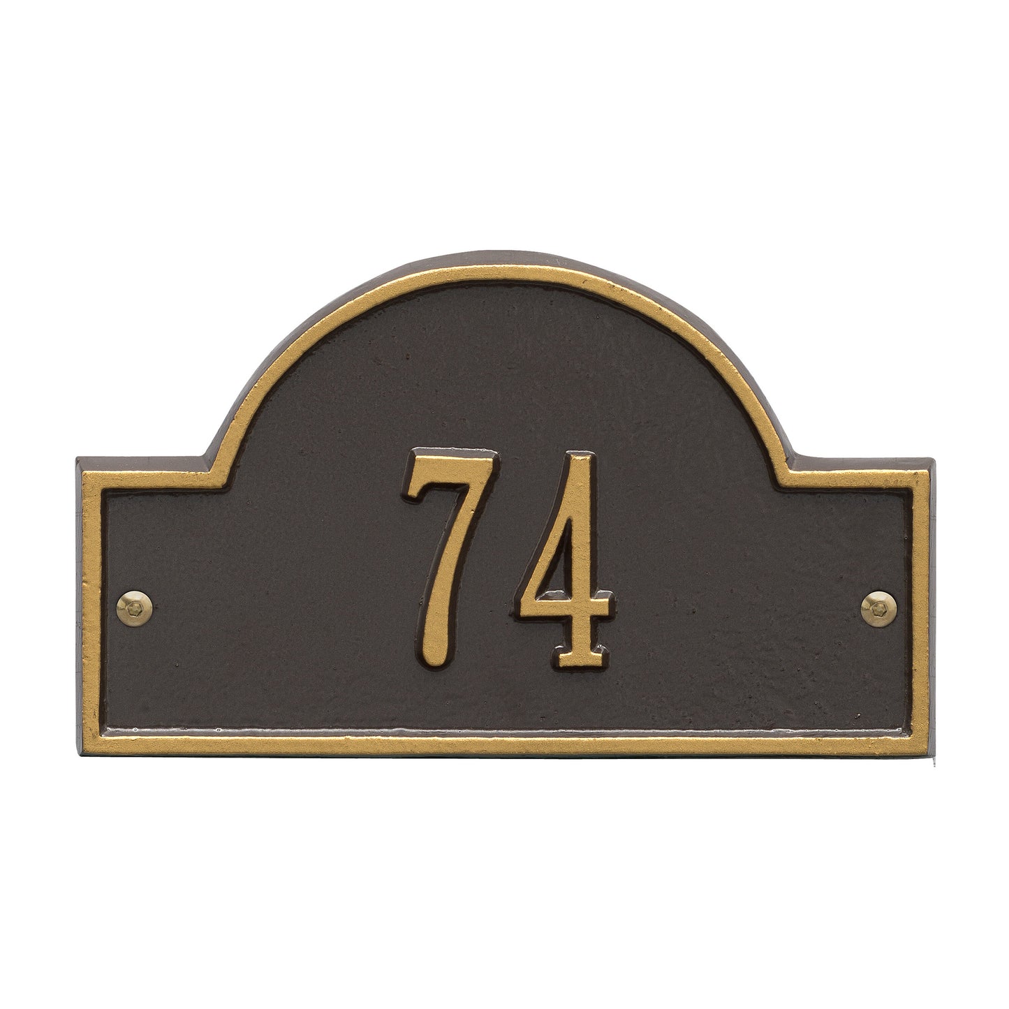 Arch Marker - Petite Wall Address Plaque -  One Line