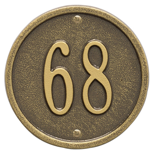 Round - 6" Diameter Wall  Plaque- One Line