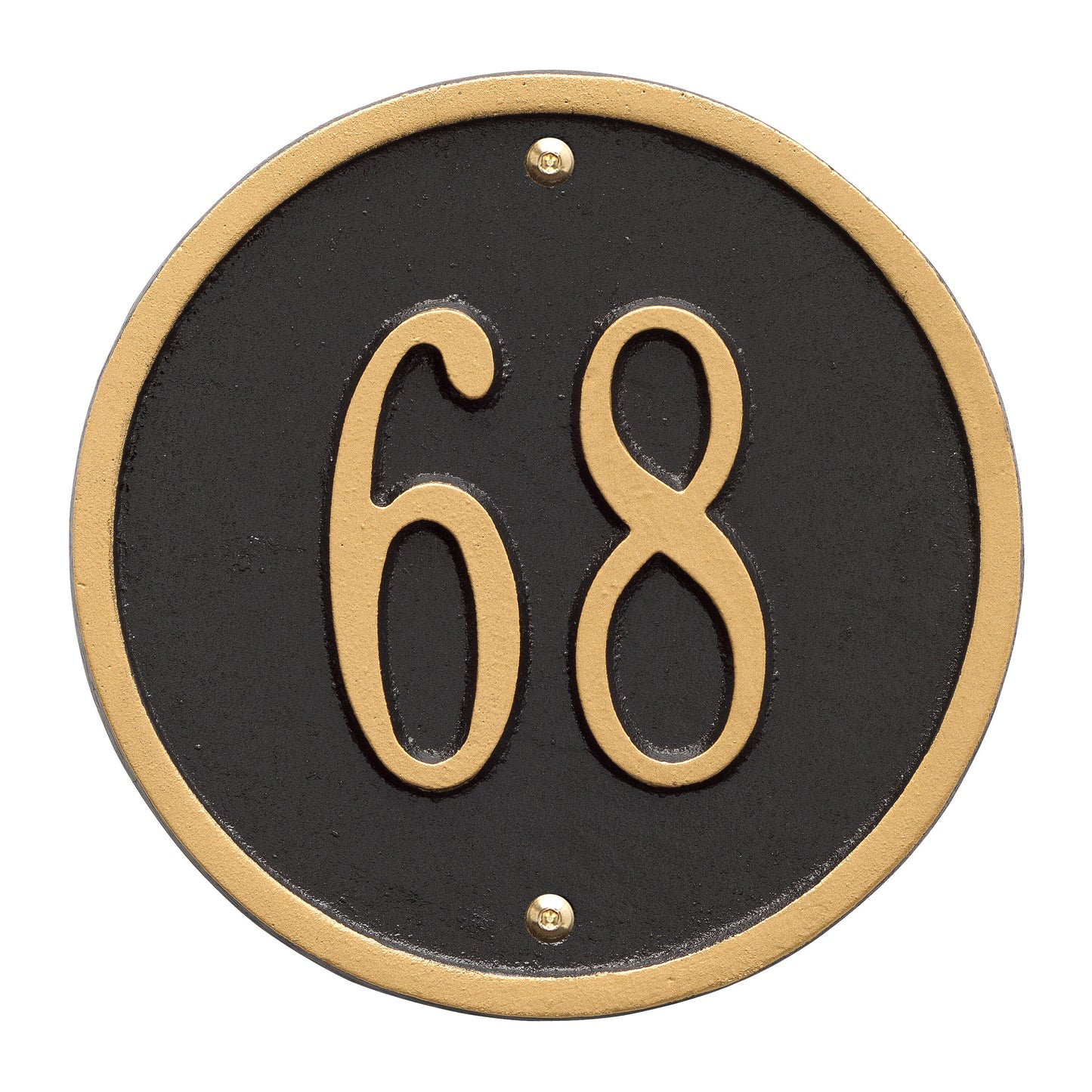 Round - 6" Diameter Wall Plaque- One Line