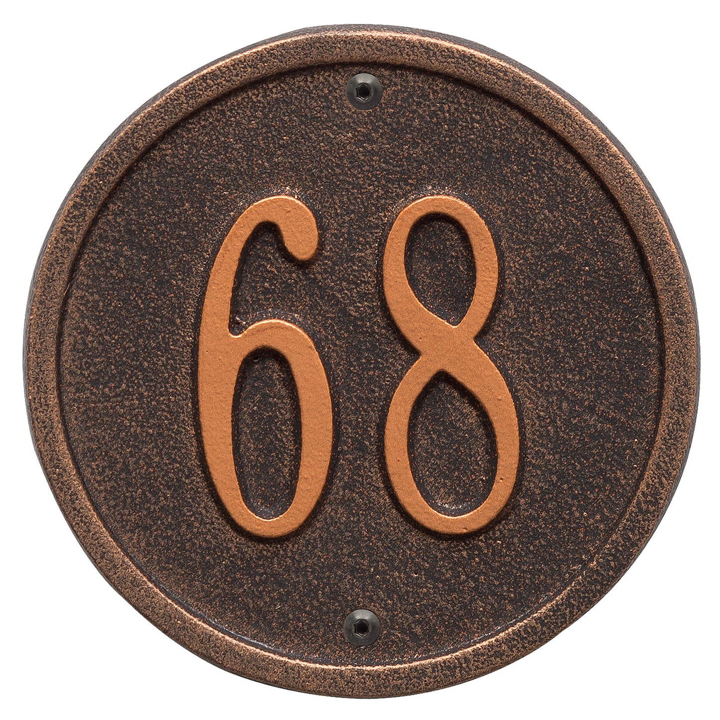 Round - 6" Diameter Wall Plaque- One Line