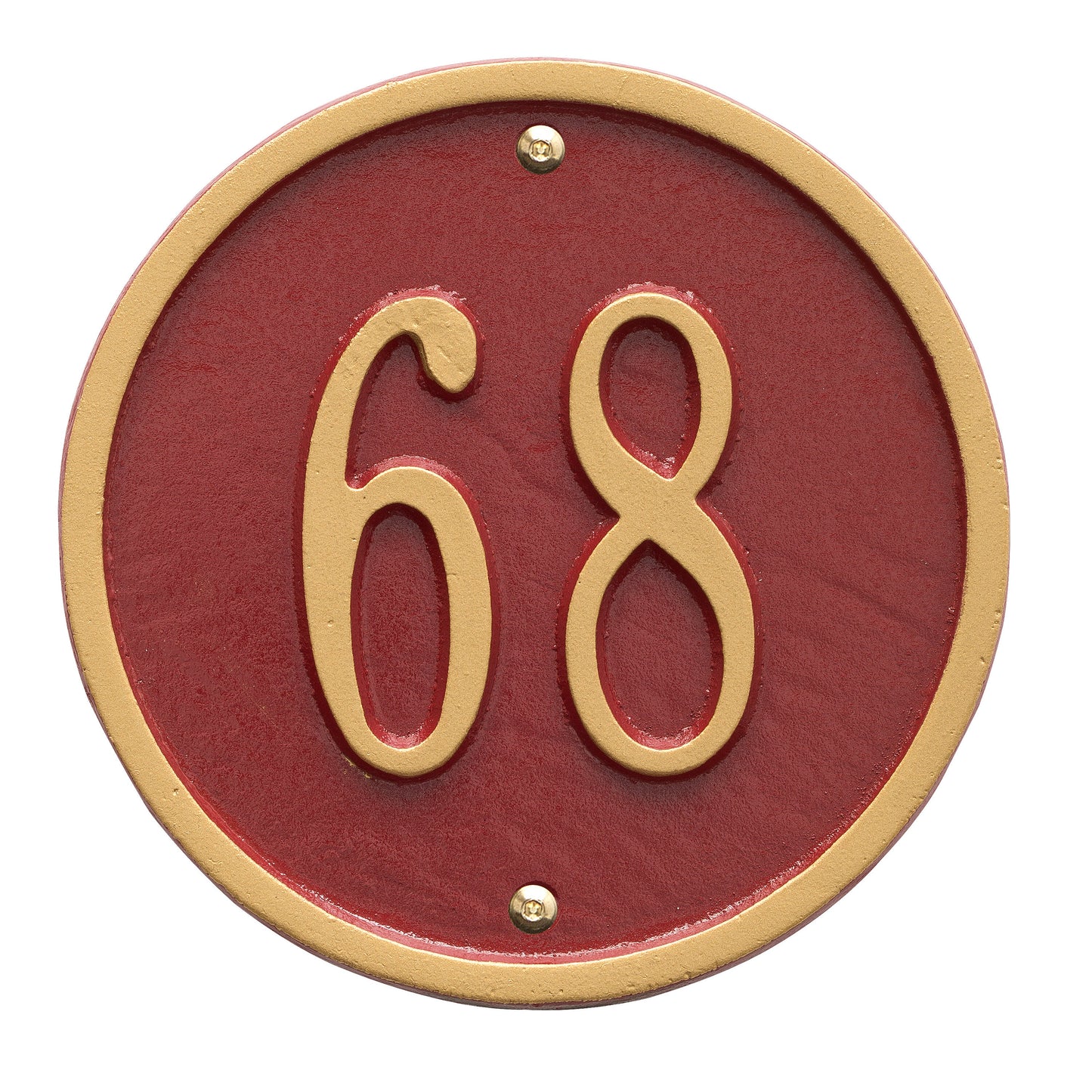 Round - 6" Diameter Wall Plaque- One Line