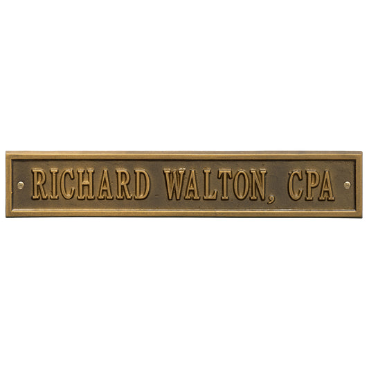 Arch Extension - Standard Wall - One Line Address Plaque
