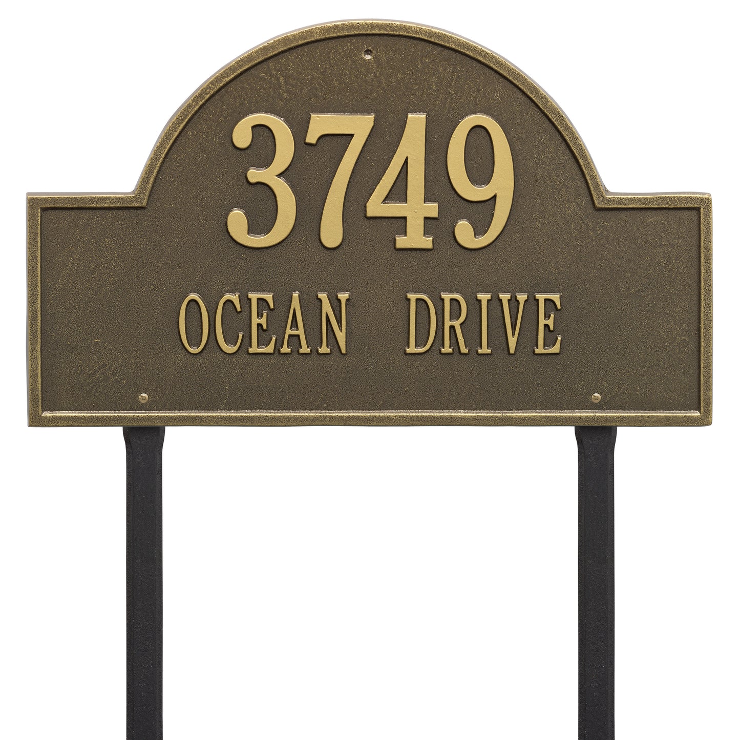 Arch Marker - Estate Lawn - Two Line Address Plaque