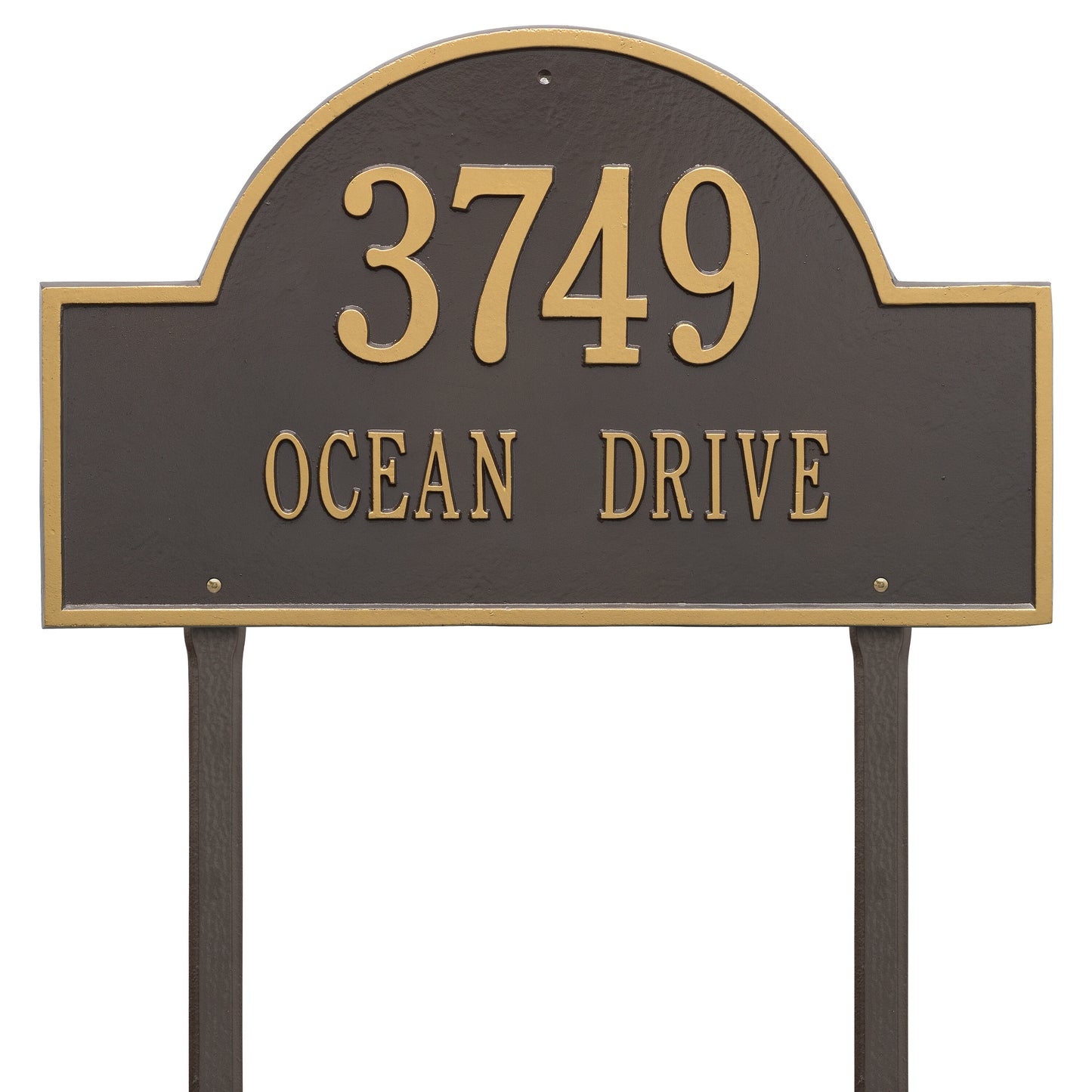 Arch Marker - Estate Lawn - Two Line Address Plaque