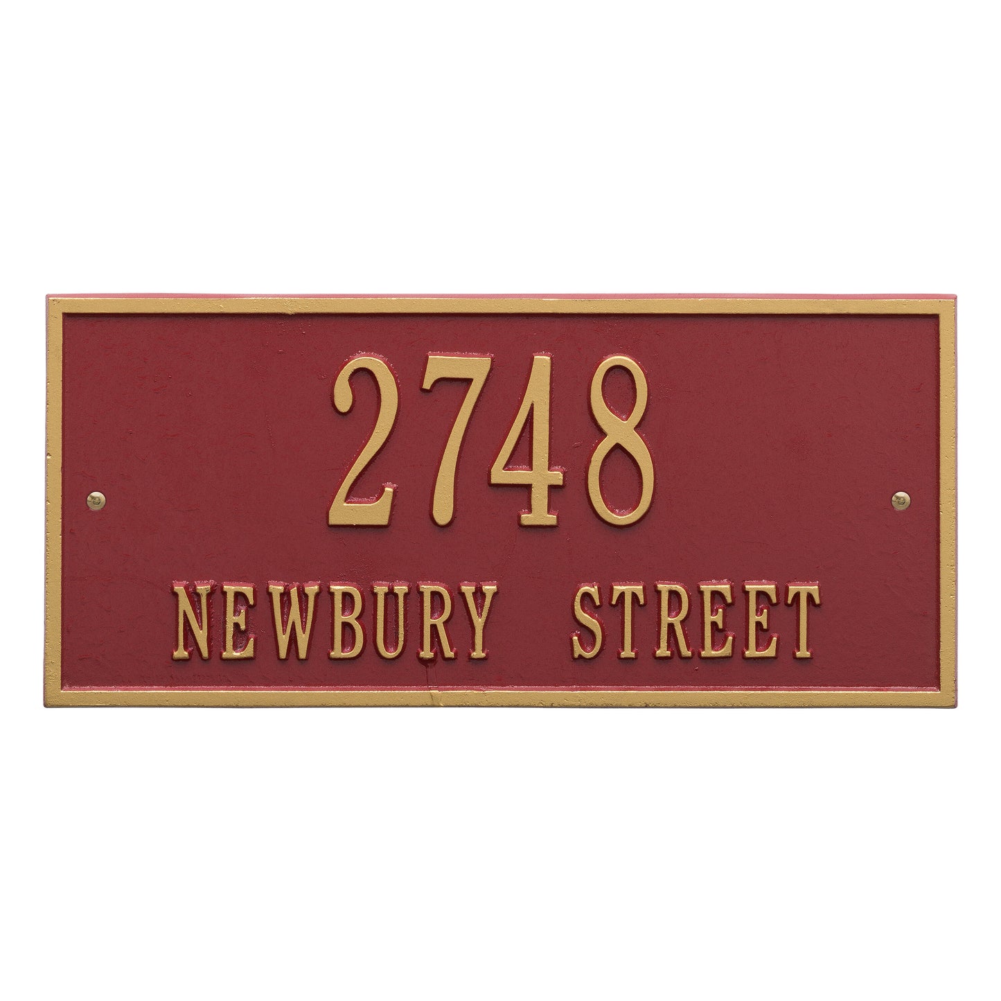 Hartford Standard Wall Address Plaque Two Line