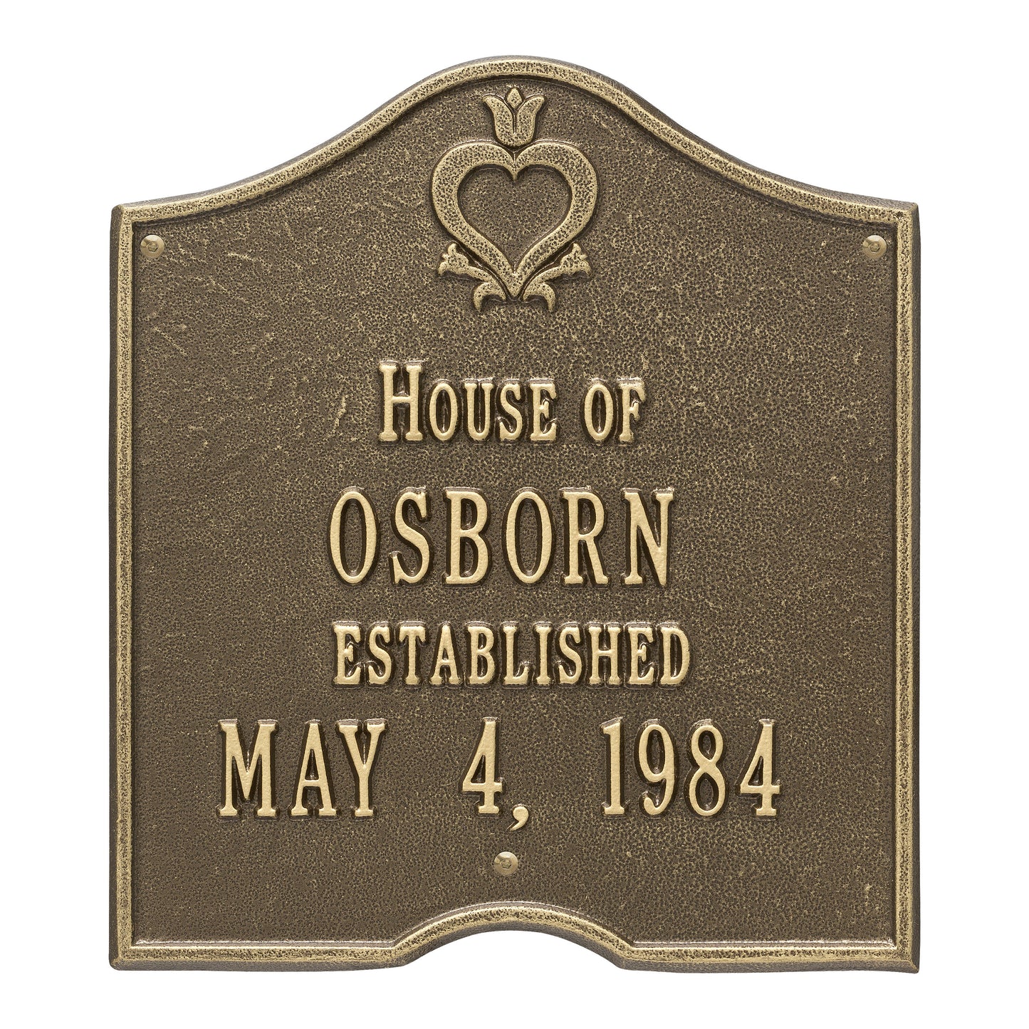 Pennsylvania Dutch Anniversary Plaque - Standard Wall - Two Line