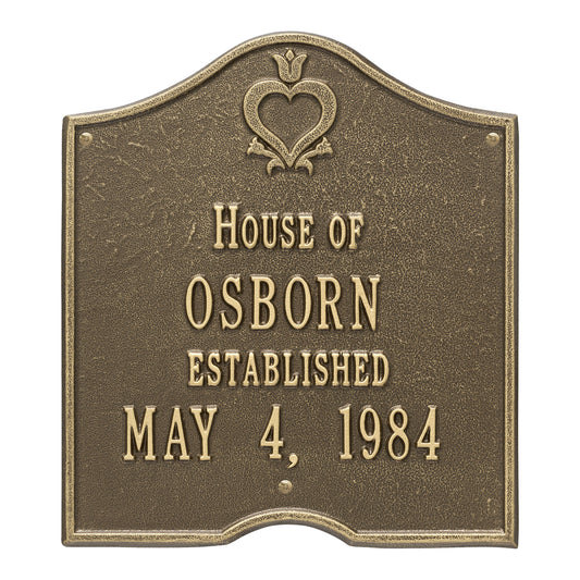 Pennsylvania Dutch Anniversary Plaque - Standard Wall - Two Line