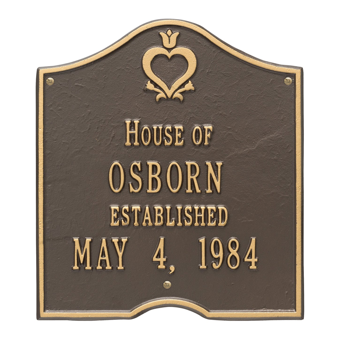 Pennsylvania Dutch Anniversary Plaque - Standard Wall - Two Line