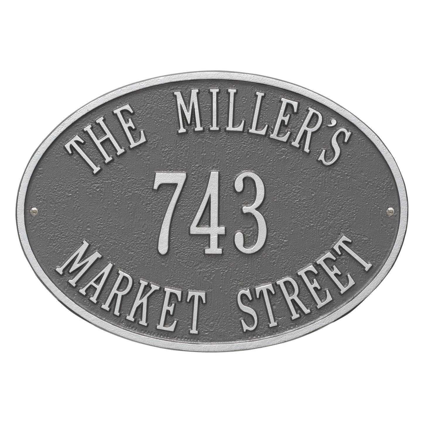 Hawthorne Oval - Standard Wall - Three Line