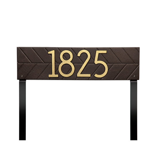 Herringbone Horizontal Plaque, Standard Lawn 1-line