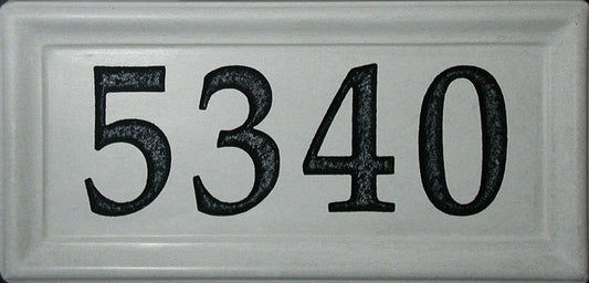 Classic Grey Stone Address Plaque
