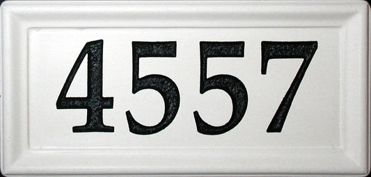 Classic White Stone Address Plaque