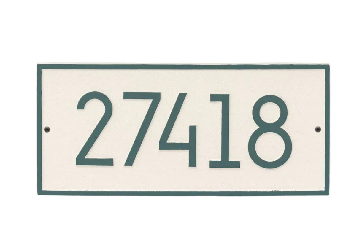 Hartford Rectangle Modern Number Wall Address Sign