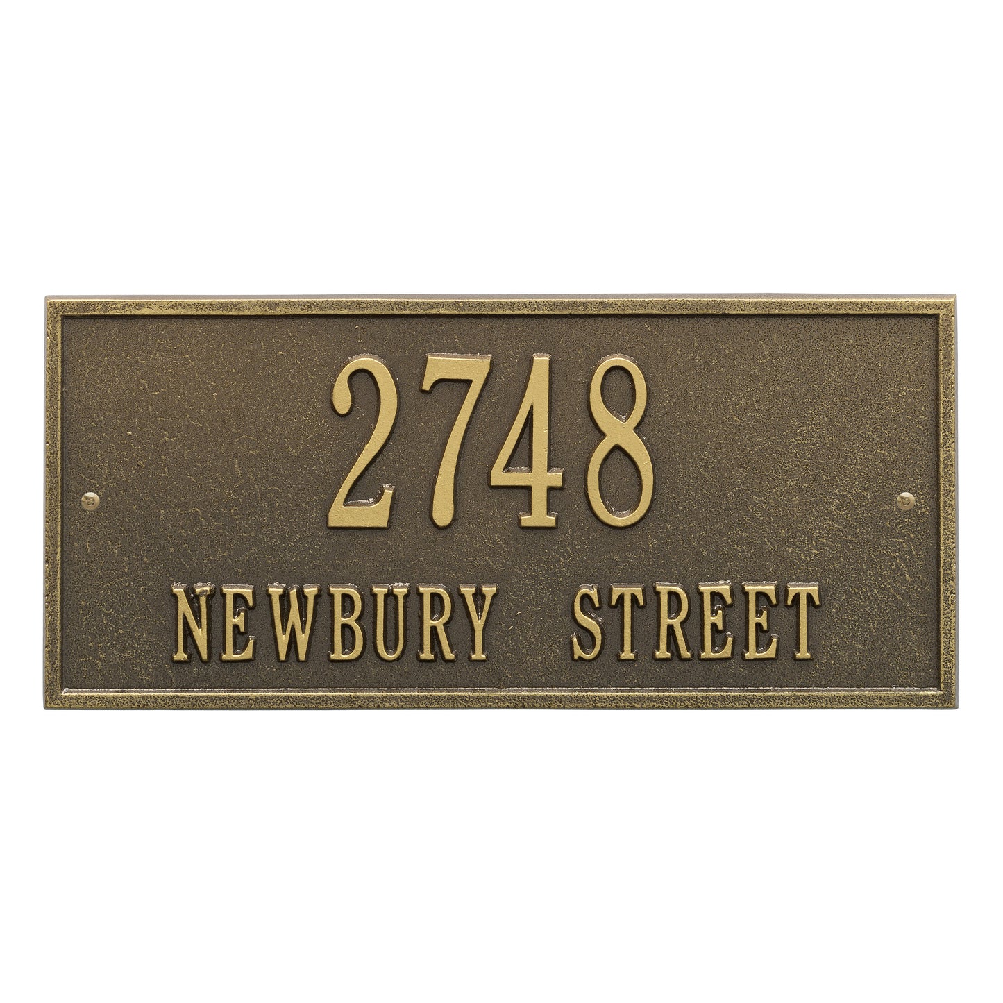 Hartford Standard Wall Address Plaque Two Line