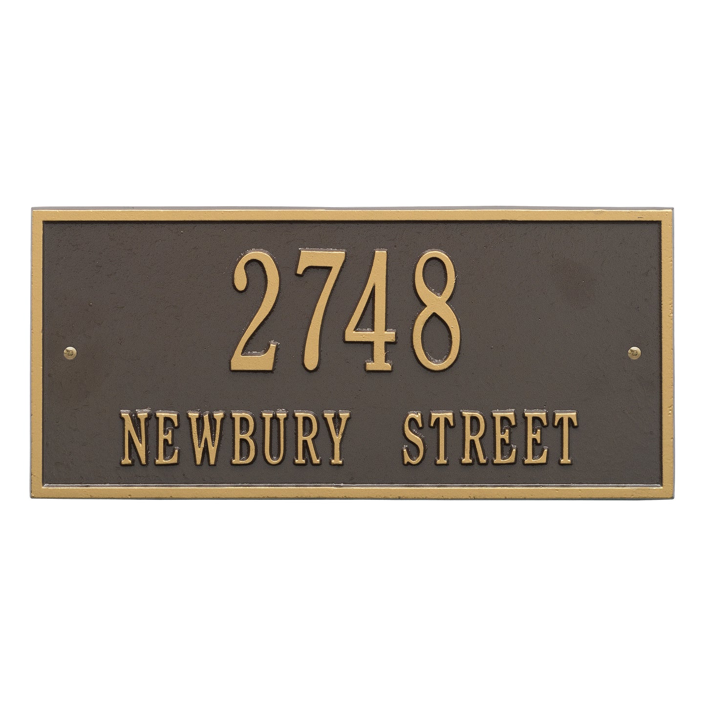 Hartford Standard Wall Address Plaque Two Line