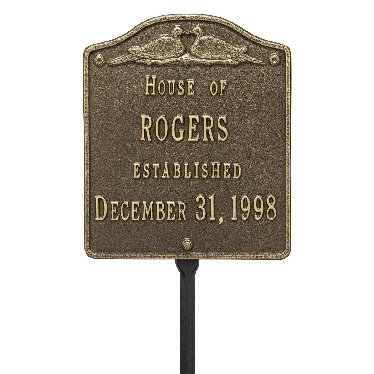 Wedding Plaque - Standard Lawn - Two Line Customization