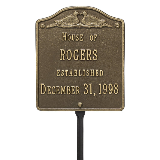 Wedding Plaque - Standard Lawn - Two Line Customization