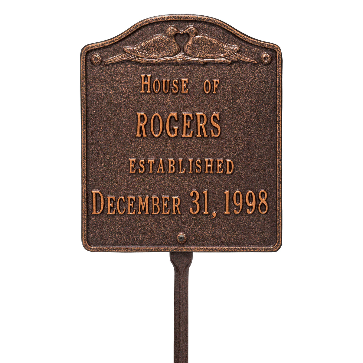 Wedding Plaque - Standard Lawn - Two Line Customization