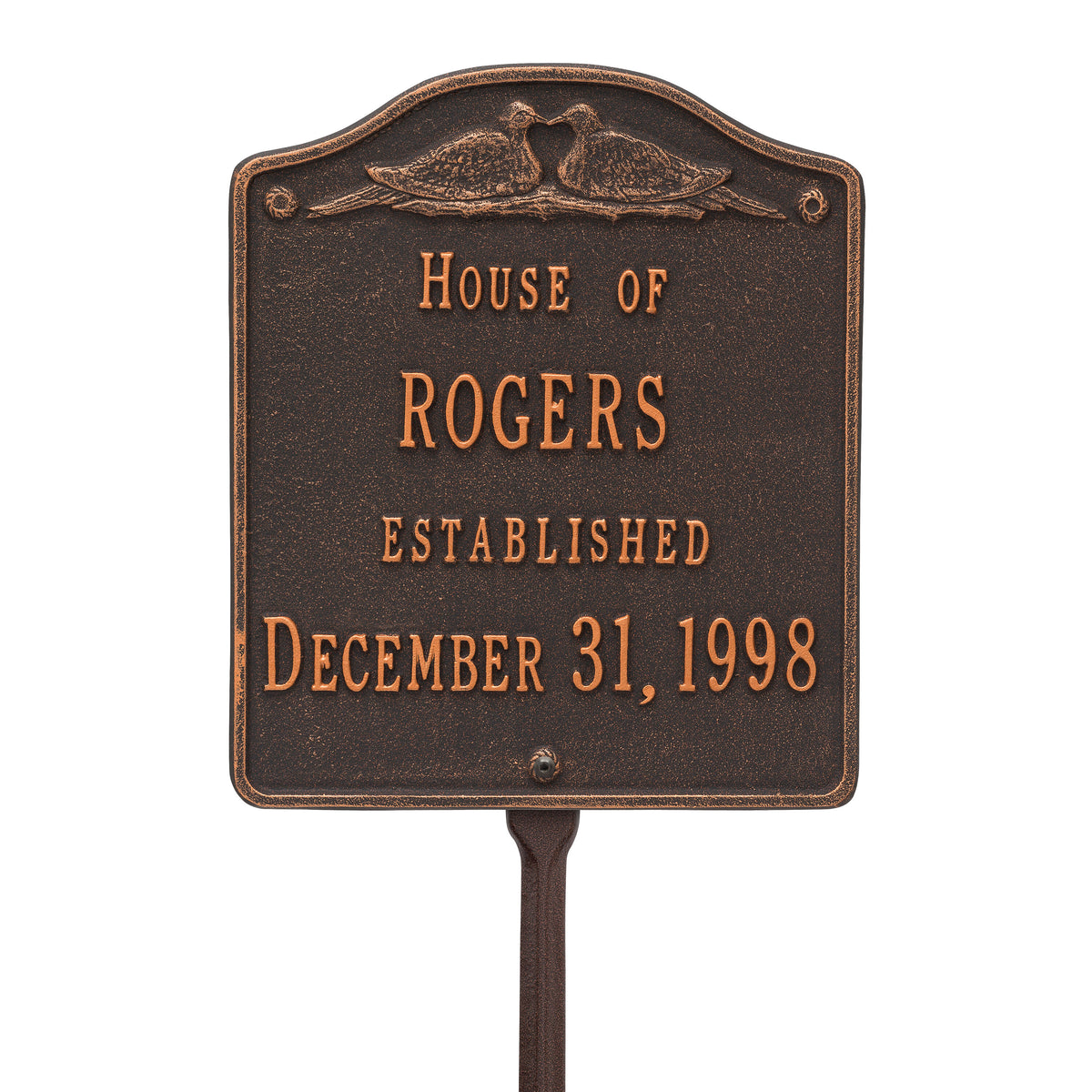 Wedding Plaque - Standard Lawn - Two Line Customization
