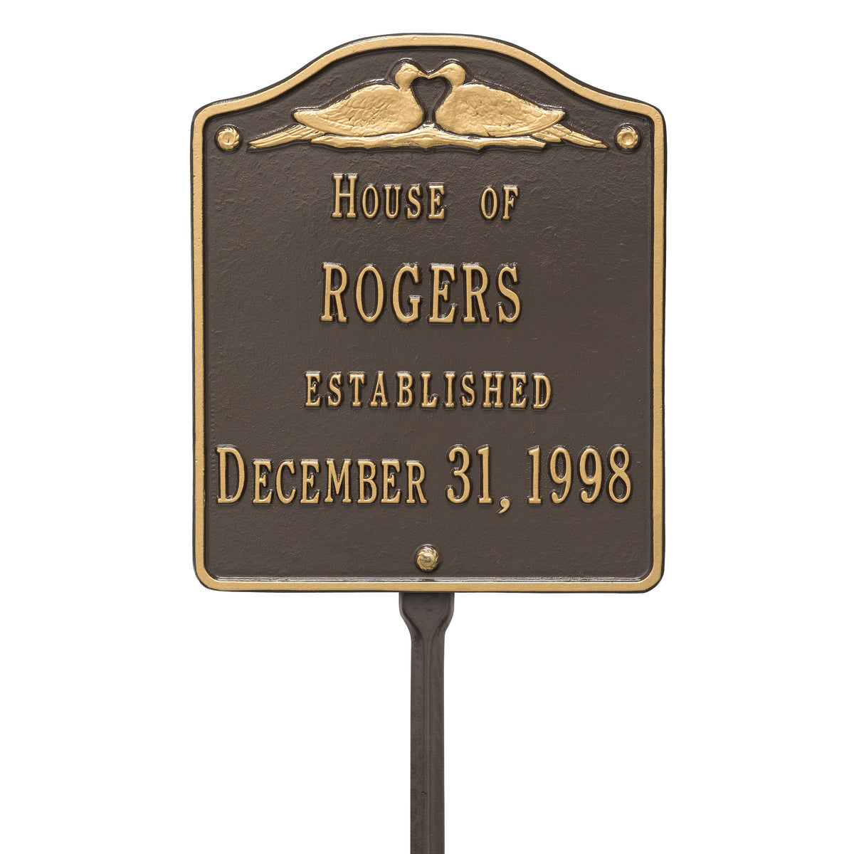 Wedding Plaque - Standard Lawn - Two Line Customization