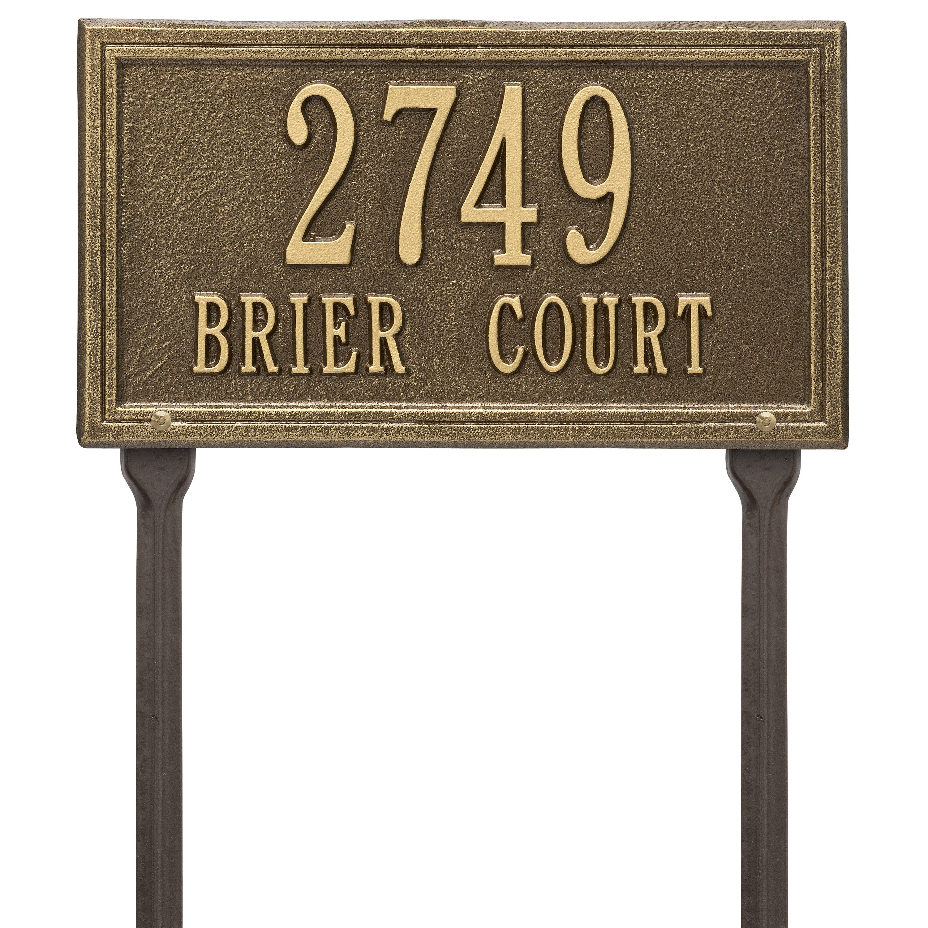 Double Line - Standard Lawn - Two Line – Address Plaques Dot Net