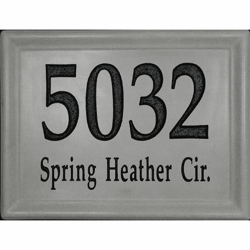 Large Classic Grey Stone Address Plaque