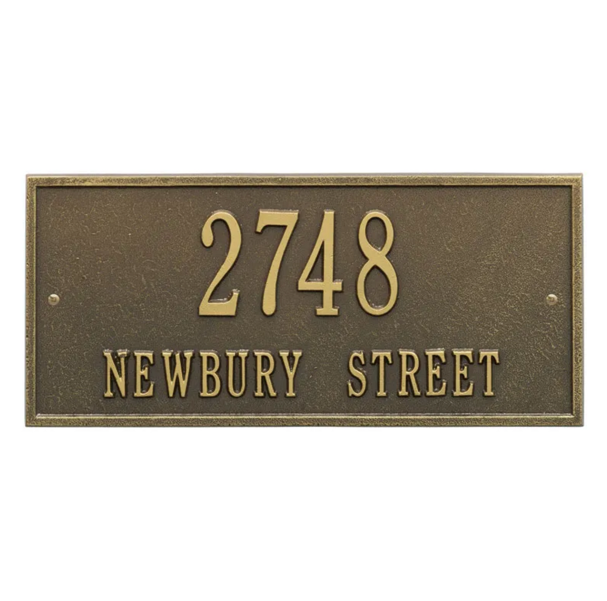 Hartford Standard Wall Address Plaque Two Line