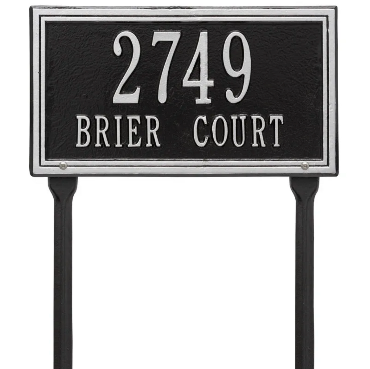 Double Border Line - Standard Lawn Address Sign- Two Line