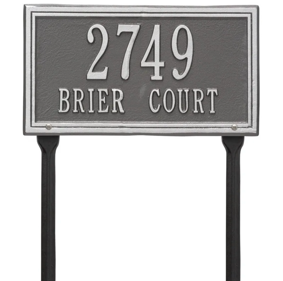 Double Border Line - Standard Lawn Address Sign- Two Line